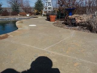 Concrete Joints are sealed using Nexus Pro Sealer and sand to color match the concrete with the sealed joint.