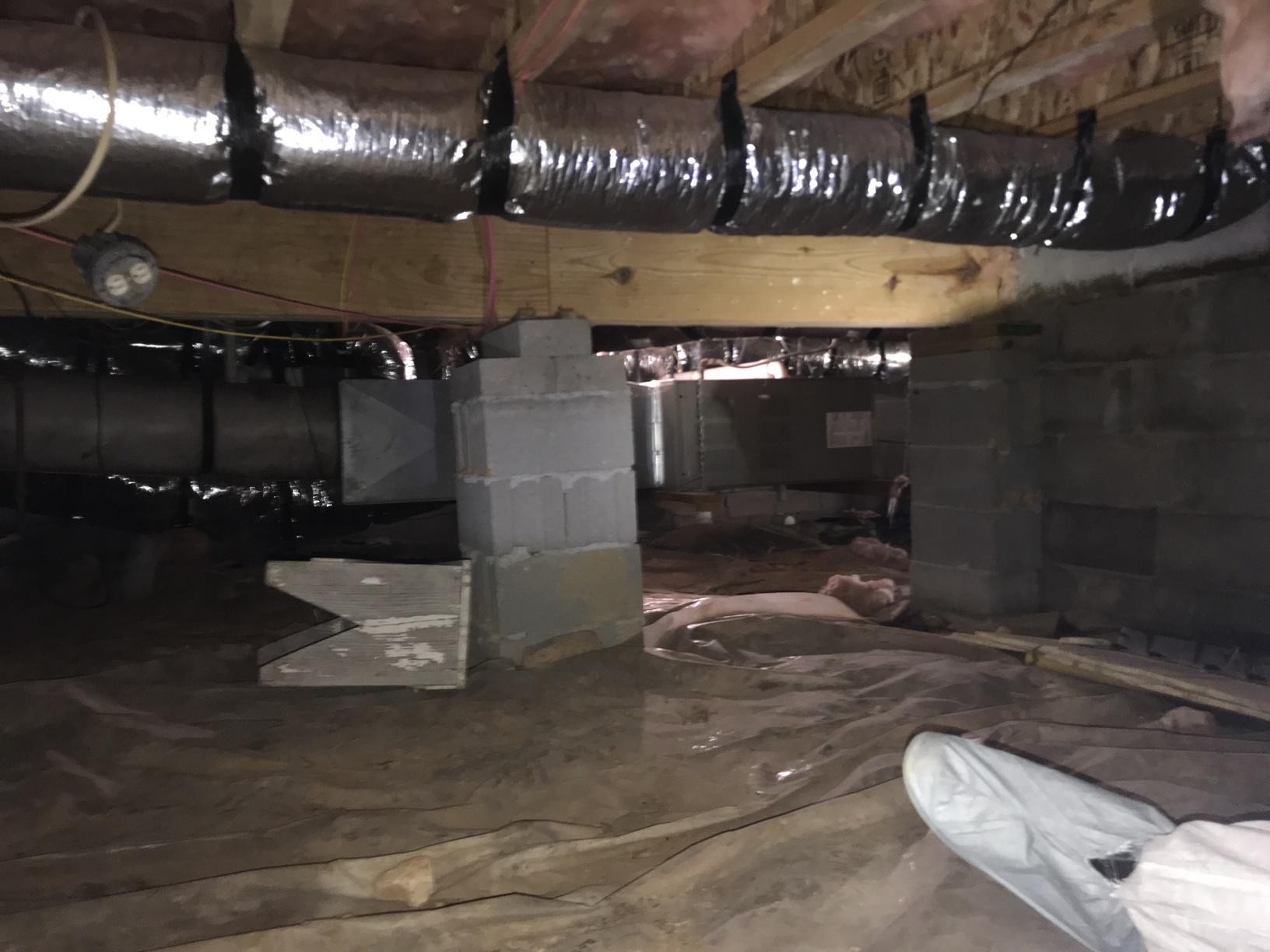View of crawl space