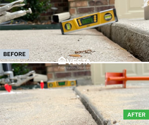 Before and After of Vesta Foundation Solutions in Texas