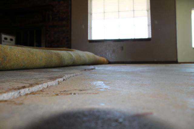 Piedmont, OK Home Uses PolyLevel to Fix Uneven Concrete Slabs - Before Photo