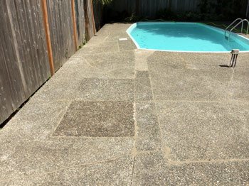 Pool deck repaired by Vest Foundation Solutions