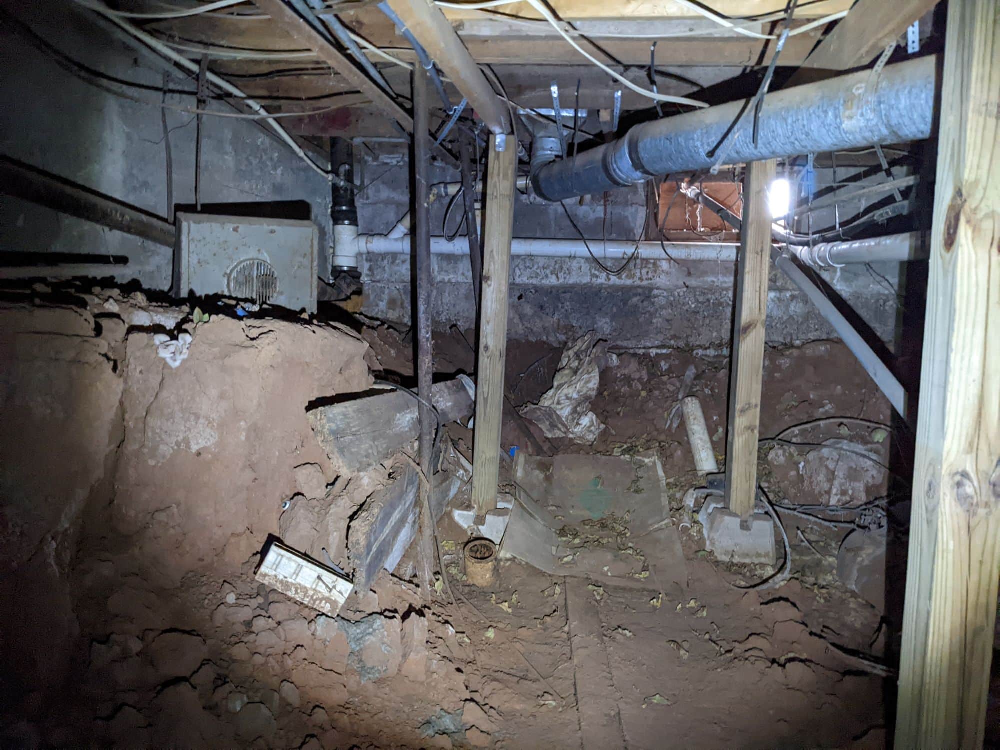 Unsupported Floor Crawl Space