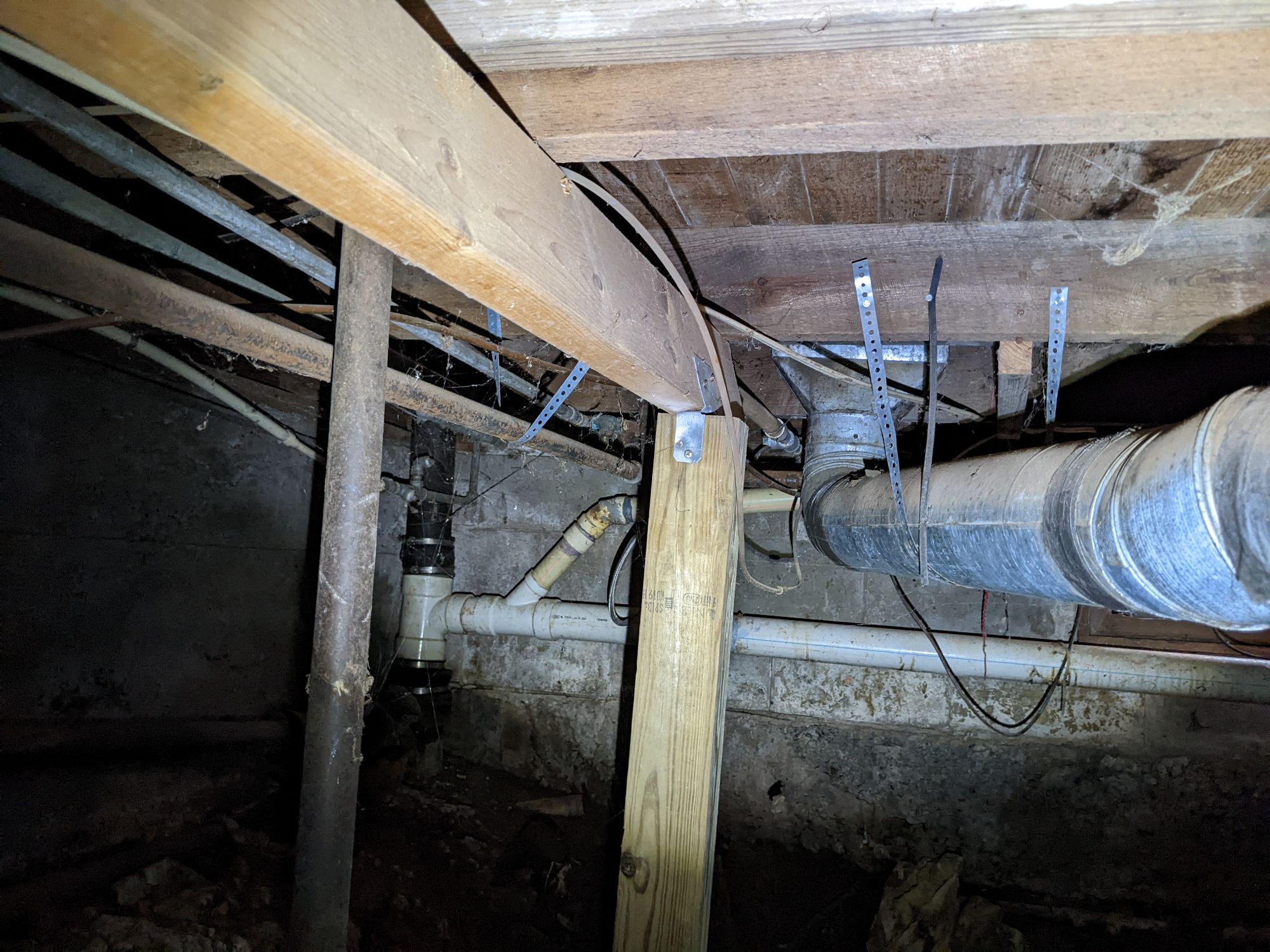Unsupported Floor Crawl Space